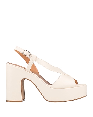 GIANMARCO SORELLI Sandals AVORIO Leather