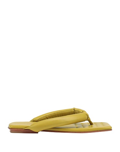 GIULIA TADDEUCCI Flip flops Lime green Leather