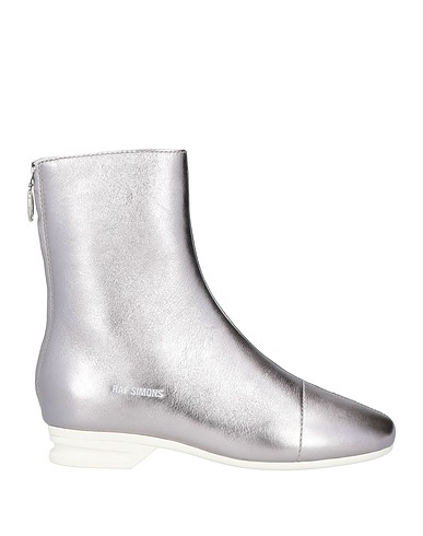 RAF SIMONS Μποτάκι Ασημί Δέρμα