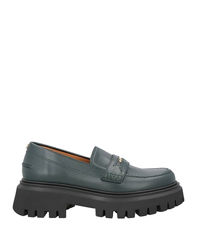 MAJE Loafers Dark green Leather
