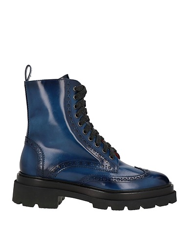 SANTONI Ankle boot Navy blue Leather