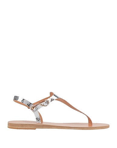 ANCIENT GREEK SANDALS Flip flops Silver Leather
