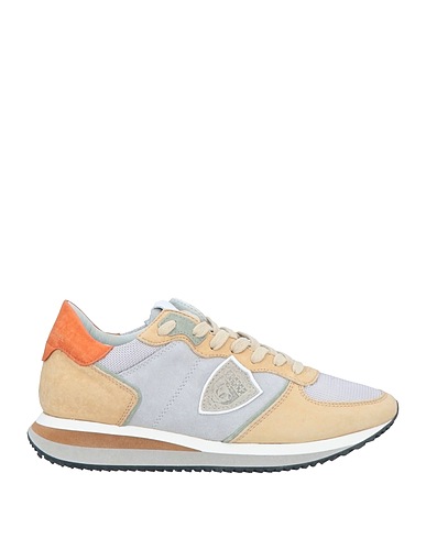 PHILIPPE MODEL Sneakers Grey Leather, Textile fibers