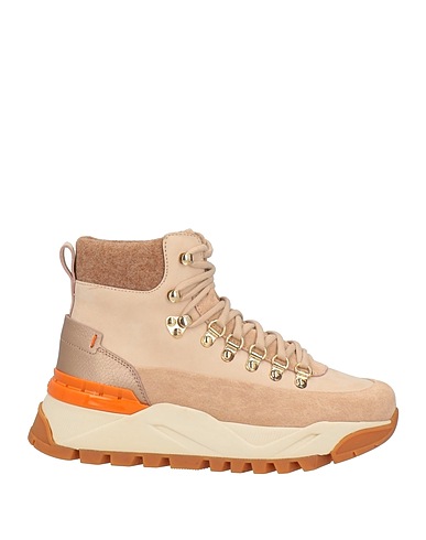 SANTONI Ankle boot Sand Leather, Textile fibers