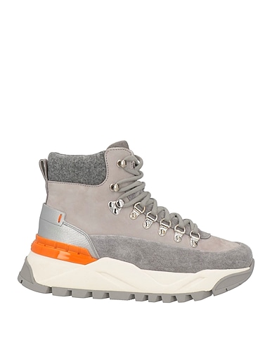 SANTONI Ankle boot INNOVA BY SANTONI Grey Leather, Textile fibers