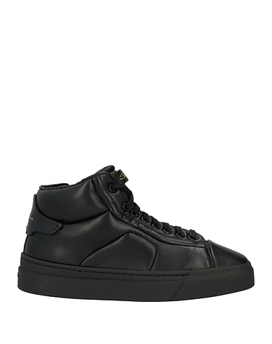 SANTONI Sneakers Black Leather