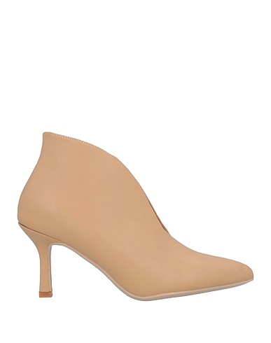 FRANCESCO MILANO Ankle boot Beige Leather
