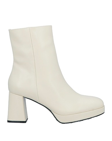 FRANCESCO MILANO Ankle boot Off white Leather
