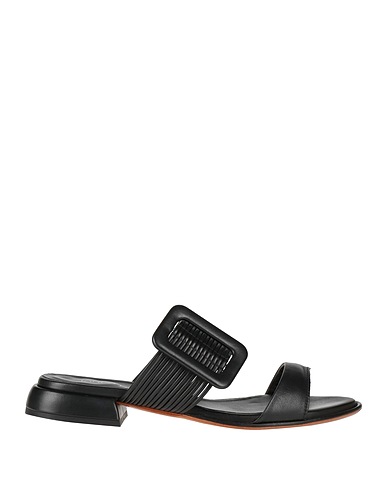 LAURA BELLARIVA Sandals Black Calfskin