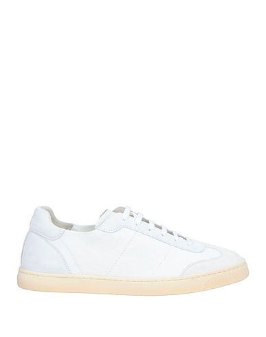 BRUNELLO CUCINELLI Sneakers White Leather, Textile fibres