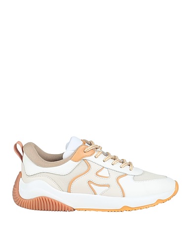 HOGAN Sneakers White Leather, Textile fibers