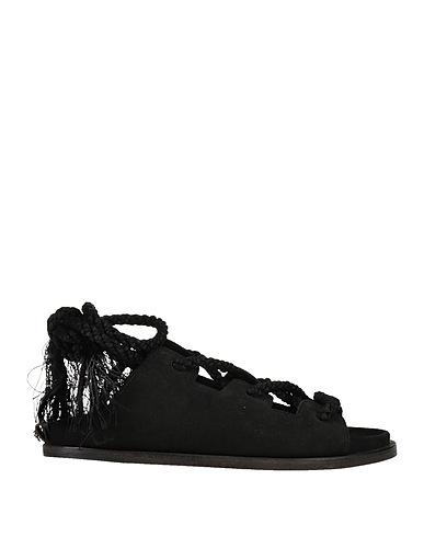 FORTE_FORTE Sandales Noir Cuir, Fibres textiles