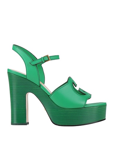 GUCCI Sandals Green Leather