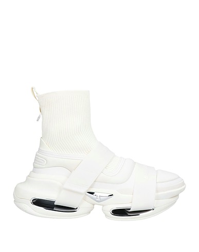 BALMAIN Sandals White Cow leather, Polyurethane, Polyamide