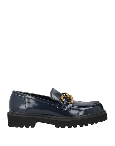 FRANCESCO MILANO Loafers Navy blue Leather
