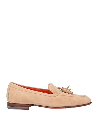 SANTONI Loafers Beige Leather