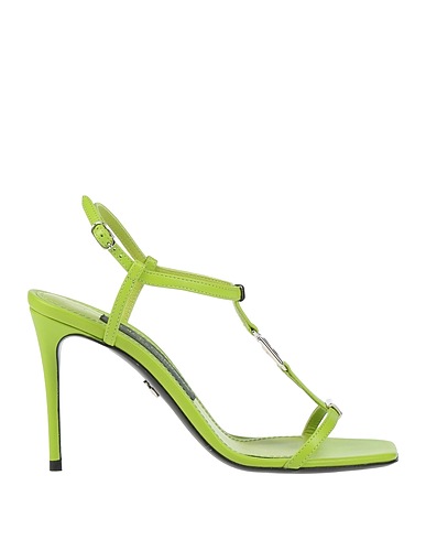 DOLCE&GABBANA Sandals Lime green Leather