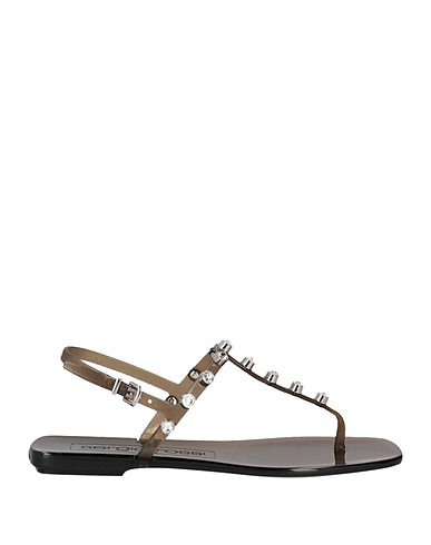 SERGIO ROSSI Flip flops Black Rubber