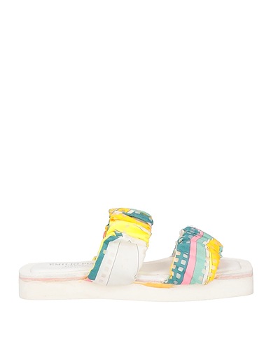 PUCCI Sandals White 66% Cotton, 34% Polyester