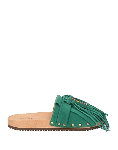 JEJIA Mules and clogs Green Leather