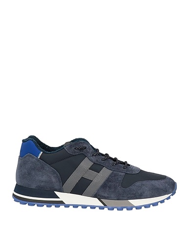 HOGAN Sneakers Blu navy Pelle, Fibre tessili