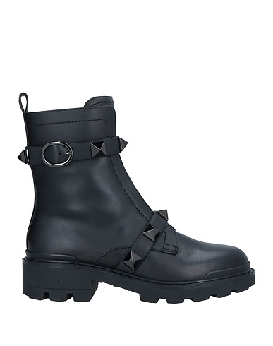 VALENTINO GARAVANI Stiefelette Schwarz Leder