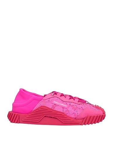DOLCE&GABBANA Sneakers Fuchsia 43% Polyamide, 25% Calfskin, 15% Viscose, 10% Cotton, 7% Synthetic fibers