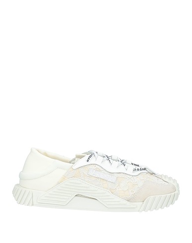 DOLCE&GABBANA Sneakers Panna 43% Poliammide, 25% Pelle di vitello, 15% Viscosa, 10% Cotone, 7% Fibre sintetiche