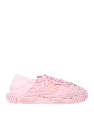 DOLCE&GABBANA Sneakers Pink 43% Polyamide, 25% Calfskin, 15% Viscose, 10% Cotton, 7% Synthetic fibers