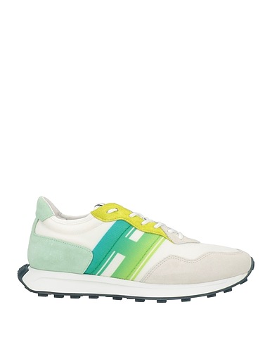 HOGAN Sneakers White Leather, Textile fibres