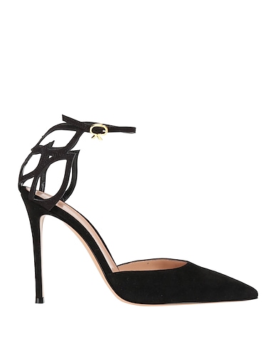 GIANVITO ROSSI Court Black Leather