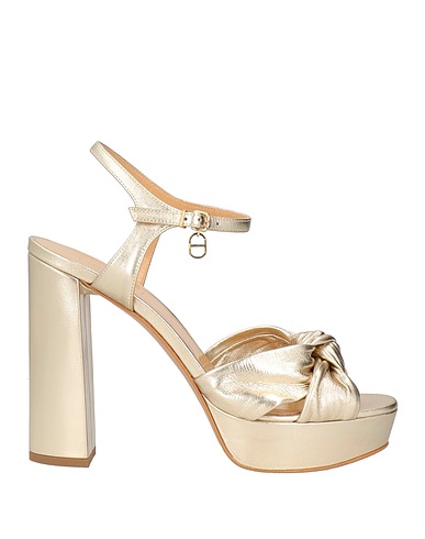 TWINSET Sandals Platinum Cow leather