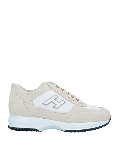 HOGAN Sneakers Beige Leather, Textile fibers