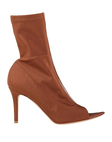 GIANVITO ROSSI Ankle boot Brown Textile fibres, Plastic
