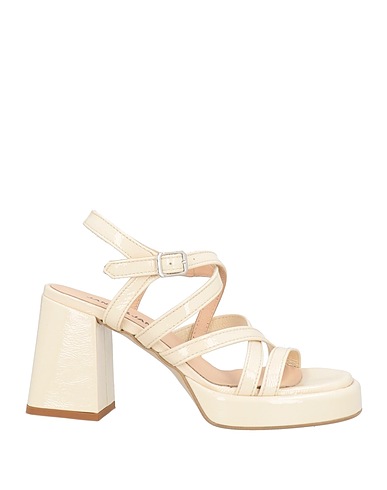 JANET & JANET Sandals Ivory Leather