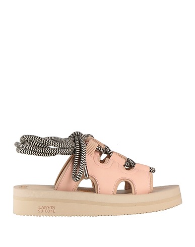 SUICOKE x LANVIN Thong sandals Leather, Textile fibers