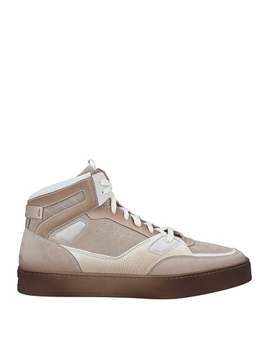 SANTONI Sneakers Taupe Leather