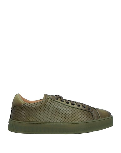 SANTONI Sneakers Military green Leather