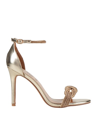 CINZIA SOFT Sandals Gold Textile fibres