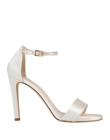 LELLA BALDI Sandals Ivory Textile fibers