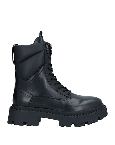 ASH Ankle boot Black Leather, Textile fibers