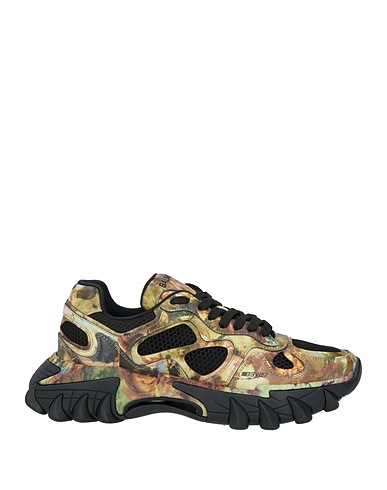 BALMAIN Sneakers Military green 71% Polyurethane, 24% Polyester, 5% Cotton