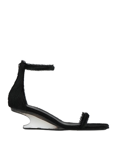 RICK OWENS Sandals Black Leather