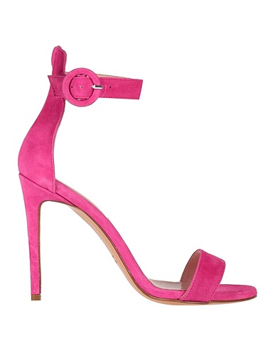 ANNA F. Sandals Fuchsia Leather