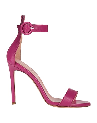 ANNA F. Sandals Garnet Leather