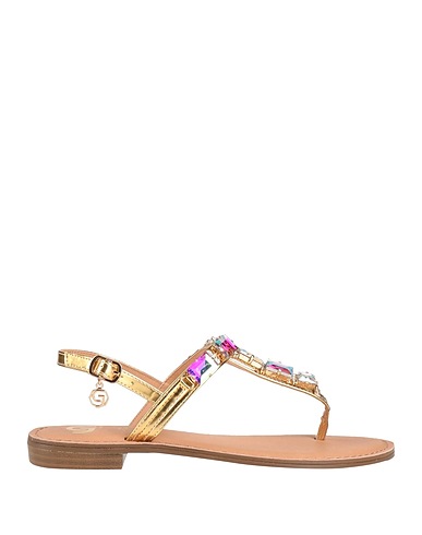 GOLD & GOLD Flip flops Gold Textile fibers