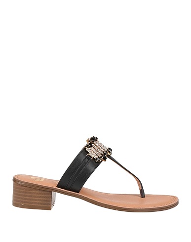 GOLD & GOLD Flip flops Black Other Fibres