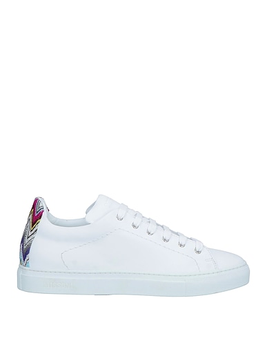 MISSONI Sneakers BIANCO Leather, Textile fibers