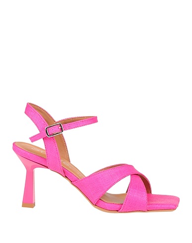 SUEDE. Sandalen Fuchsia Gewebefasern