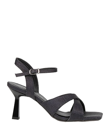 SUEDE. Sandals Black Textile fibers